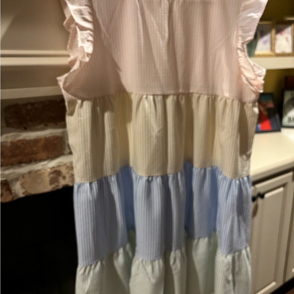 NWOT- never worn. Pinstripe Light and cheerful colors  can dress up or down.